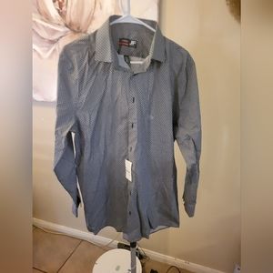 J. Ferrari men's black/grey button down size large